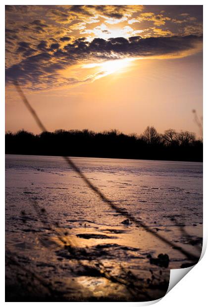 Outdoor winter waterside Print by Craig Weltz