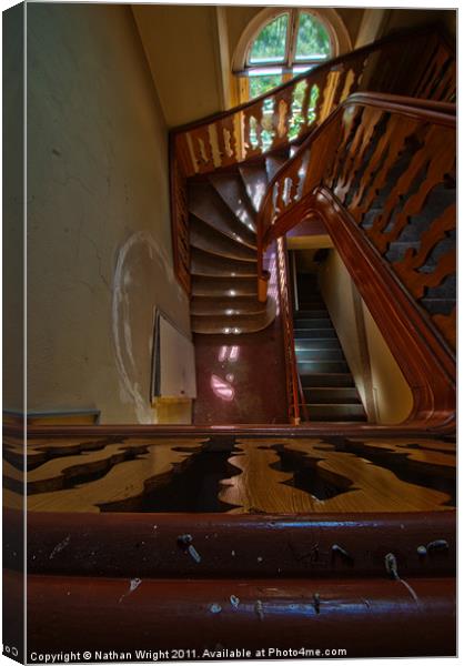 Nice urbex stairs Canvas Print by Nathan Wright