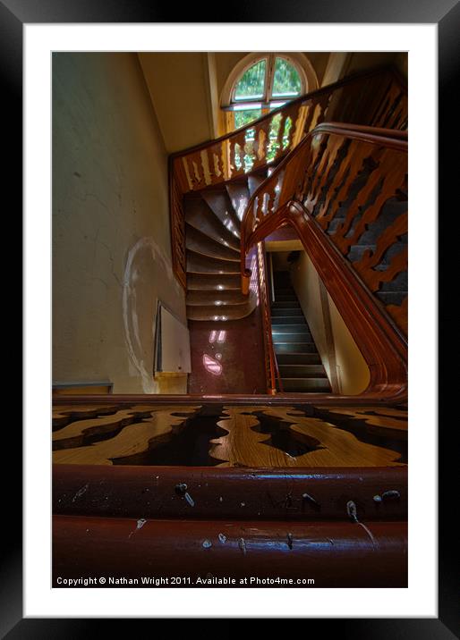 Nice urbex stairs Framed Mounted Print by Nathan Wright