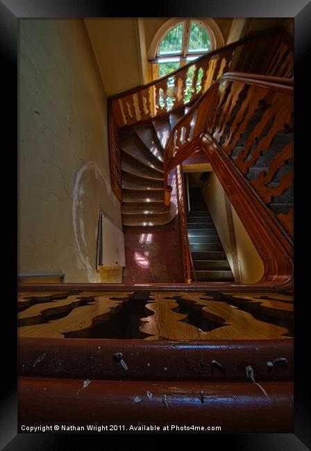 Nice urbex stairs Framed Print by Nathan Wright