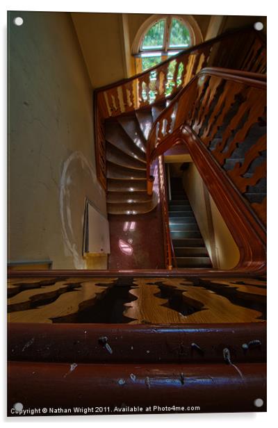 Nice urbex stairs Acrylic by Nathan Wright