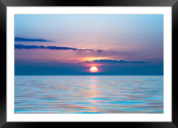 An Abstract Sunset Framed Mounted Print by Shaun Sharp