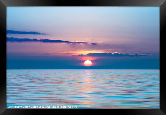 An Abstract Sunset Framed Print by Shaun Sharp
