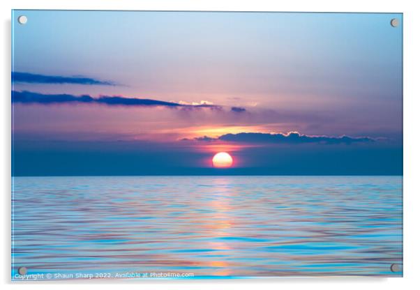 An Abstract Sunset Acrylic by Shaun Sharp