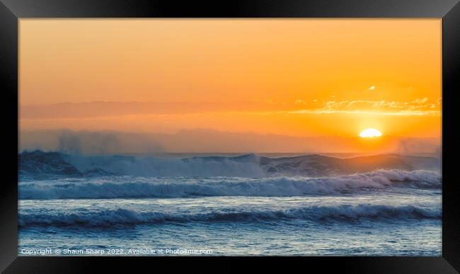 A Gunnamatta Sunset Framed Print by Shaun Sharp