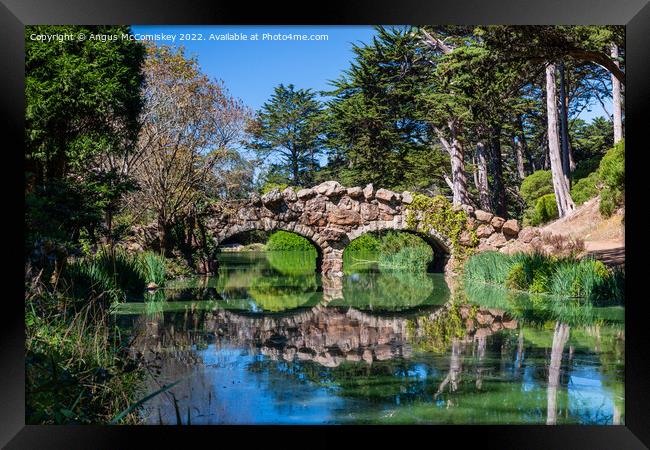 Stone Bridge in Golden Gate Park San Francisco Framed Print by Angus McComiskey