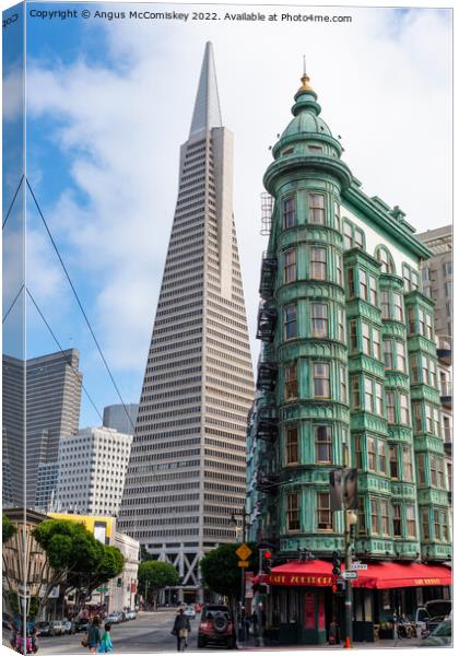 The old and the new in San Francisco Canvas Print by Angus McComiskey