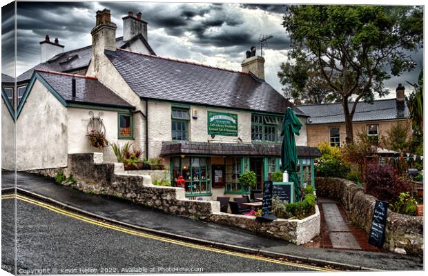Ann's Pantry cafe and restaurant, Moelfre, Anglesey, Wales Canvas Print by Kevin Hellon