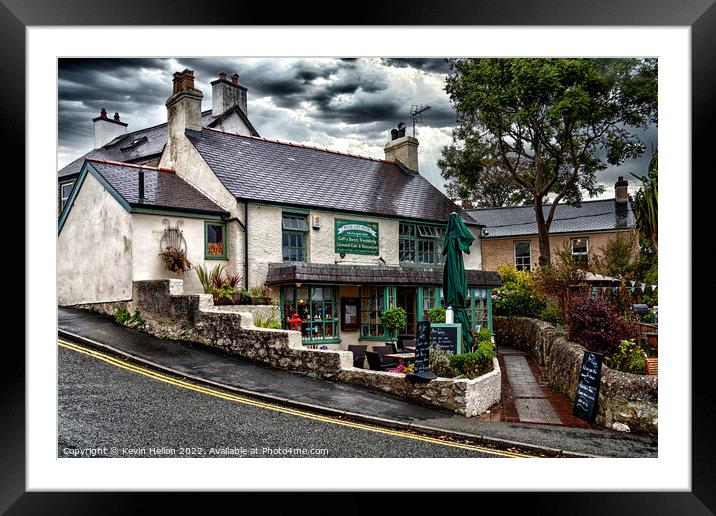 Ann's Pantry cafe and restaurant, Moelfre, Anglesey, Wales Framed Mounted Print by Kevin Hellon