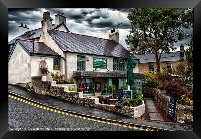 Ann's Pantry cafe and restaurant, Moelfre, Anglesey, Wales Framed Print by Kevin Hellon