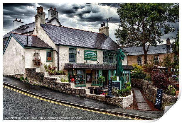 Ann's Pantry cafe and restaurant, Moelfre, Anglesey, Wales Print by Kevin Hellon