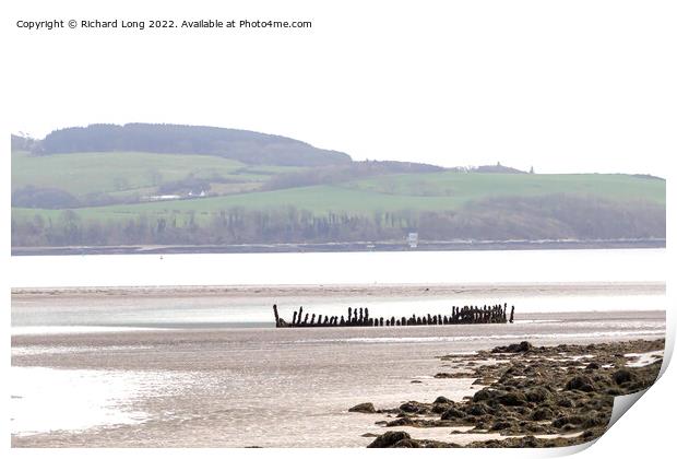 Old Ship Wreck Print by Richard Long