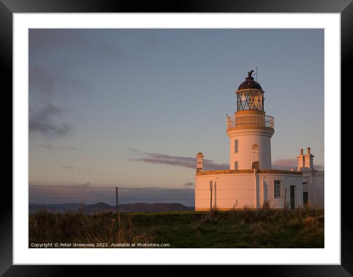 The Chanonry Lighthouse At Sunrise Framed Mounted Print by Peter Greenway
