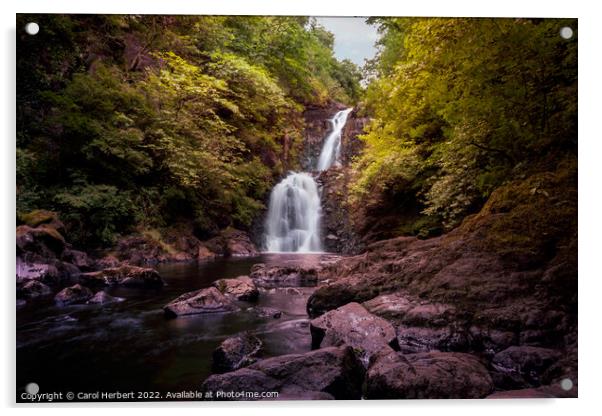 The Falls of Rha, Uig, Isle of Skye Acrylic by Carol Herbert