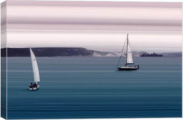 White Cliffs from Weymouth Harbour Canvas Print by Julie Hoddinott