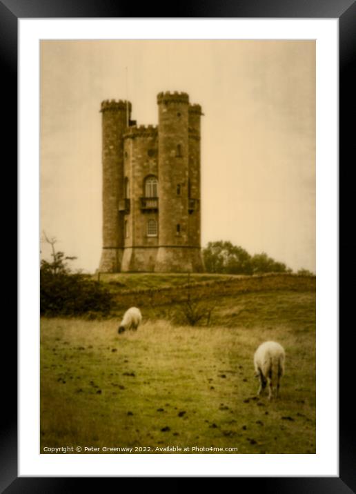 Grazing Sheep At Broadway Tower, Worchestershire Framed Mounted Print by Peter Greenway