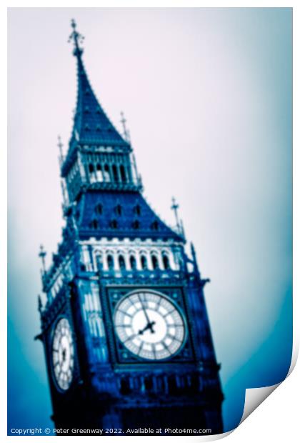 Big Ben at Westminster, London Print by Peter Greenway