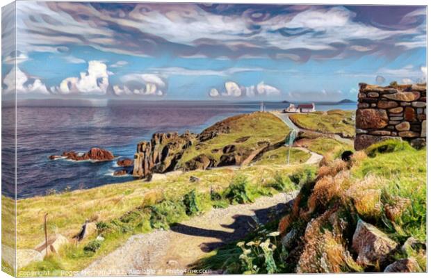 The Last House at Lands End Canvas Print by Roger Mechan