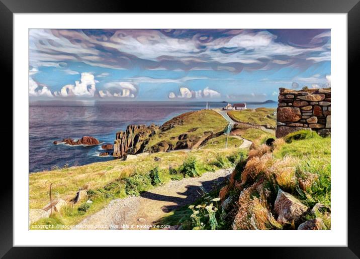 The Last House at Lands End Framed Mounted Print by Roger Mechan
