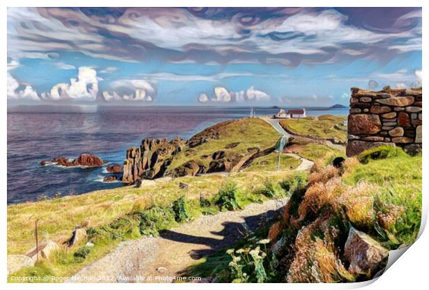 The Last House at Lands End Print by Roger Mechan