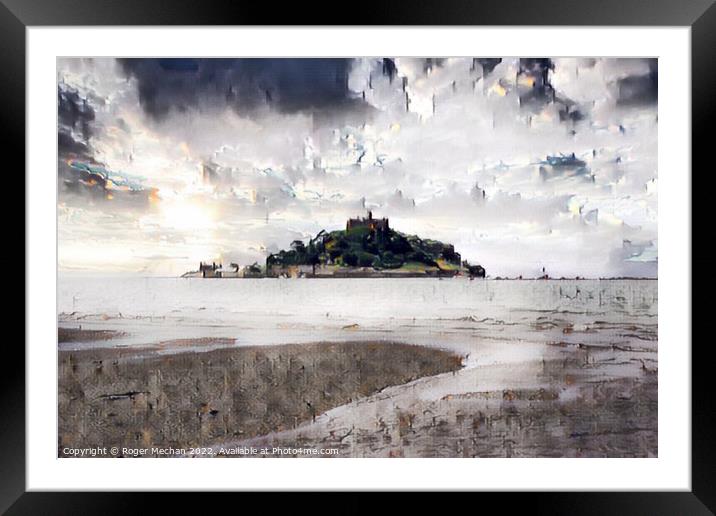 Enchanting View of St Michael's Mount Framed Mounted Print by Roger Mechan