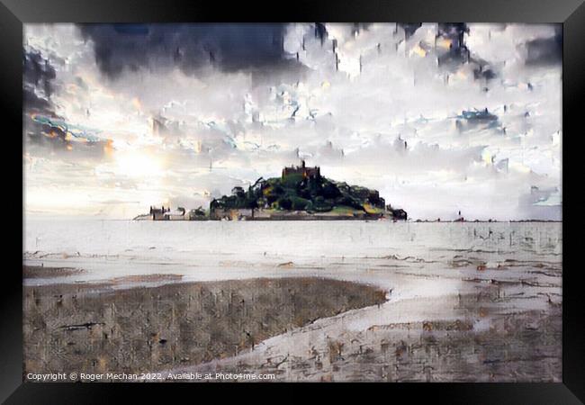 Enchanting View of St Michael's Mount Framed Print by Roger Mechan