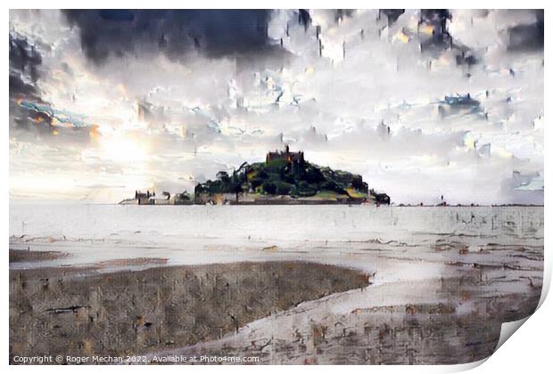 Enchanting View of St Michael's Mount Print by Roger Mechan