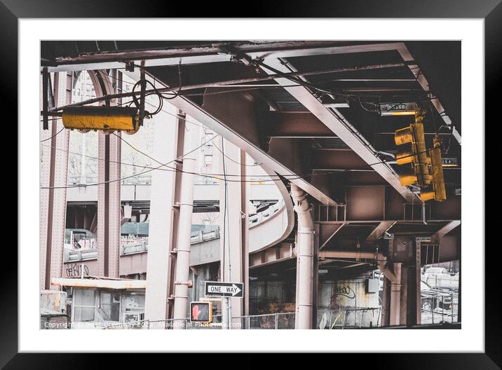 Underpass At South Street, Manhattan, New York Cit Framed Mounted Print by Peter Greenway