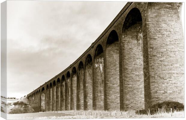 The Naim Railway Viaduct Between Daviot & Culloden, Scotland Canvas Print by Peter Greenway