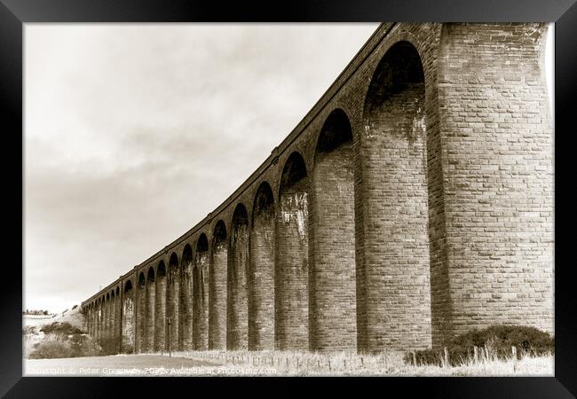 The Naim Railway Viaduct Between Daviot & Culloden, Scotland Framed Print by Peter Greenway