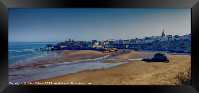 Tenby Beach and Harbour Pembrokeshire Wales Framed Print by John Gilham