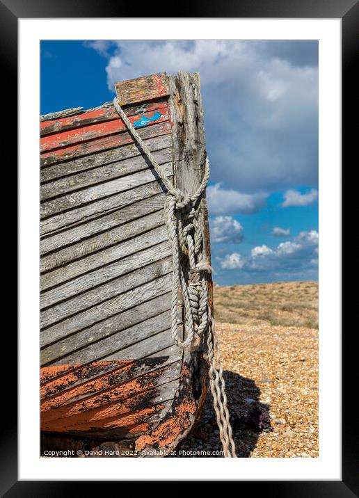 Abandoned Boat Framed Mounted Print by David Hare