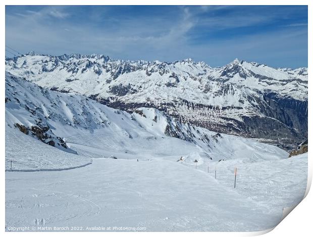 Skier's dream Andermatt  Print by Martin Baroch