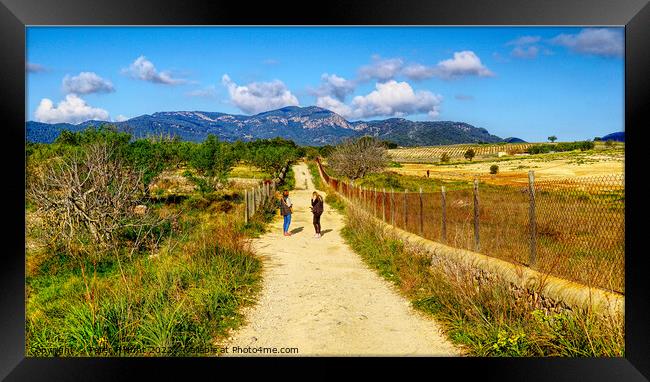 Walking In Mallorca Framed Print by Peter F Hunt