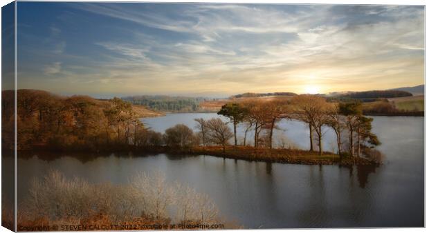 Killington Lake, Kendal Canvas Print by STEVEN CALCUTT