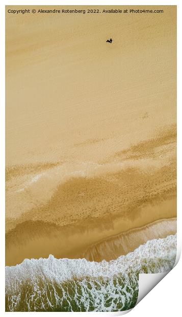 Man at the beach Print by Alexandre Rotenberg