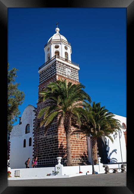 Church in Teguise, Lanzarote  Framed Print by Joyce Storey
