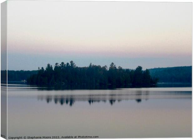 Early morning at the lake Canvas Print by Stephanie Moore