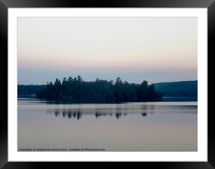 Early morning at the lake Framed Mounted Print by Stephanie Moore