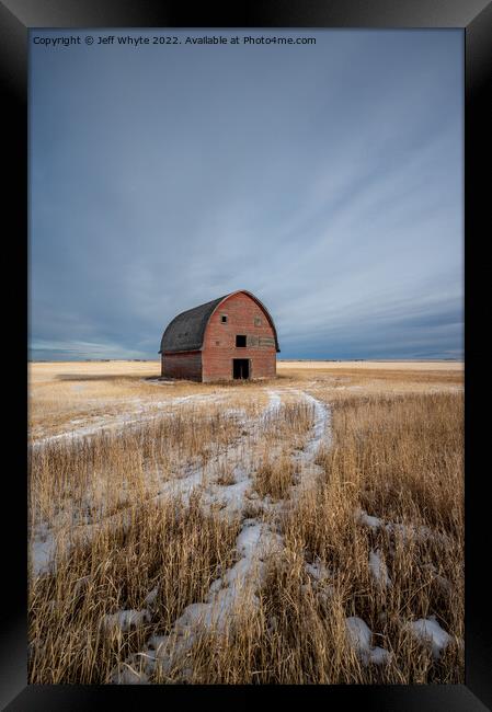 Abandoned farm buildings Framed Print by Jeff Whyte