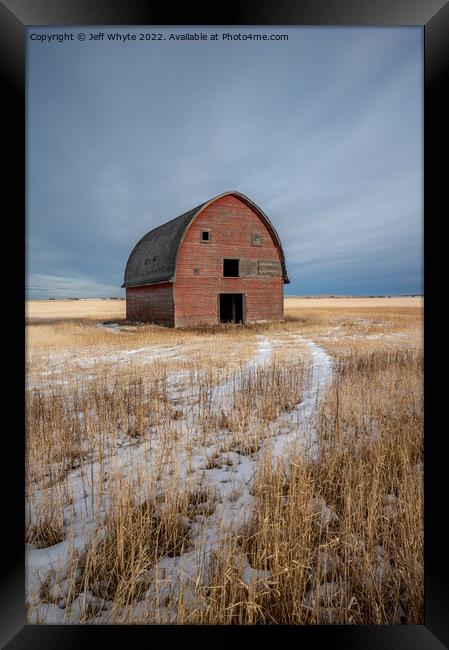 Abandoned farm buildings Framed Print by Jeff Whyte