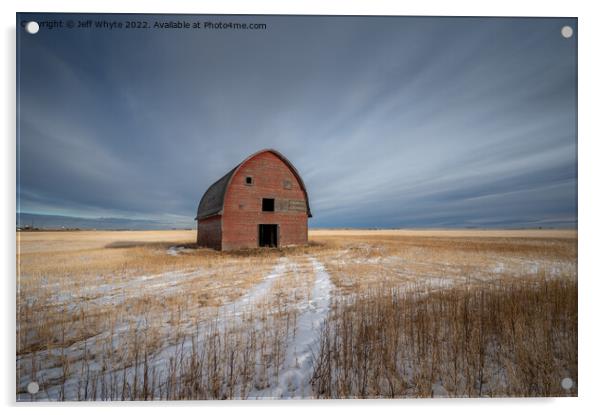 Abandoned farm buildings Acrylic by Jeff Whyte