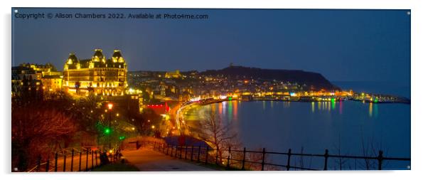 Scarborough Nighttime Panorama Acrylic by Alison Chambers