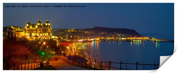 Scarborough Nighttime Panorama Print by Alison Chambers