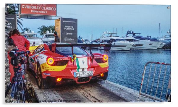 Ferrari Ready to go  Acrylic by Peter F Hunt