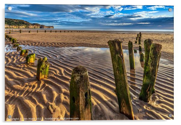 Sandsend Beach, North Yorkshire Acrylic by Jim Monk