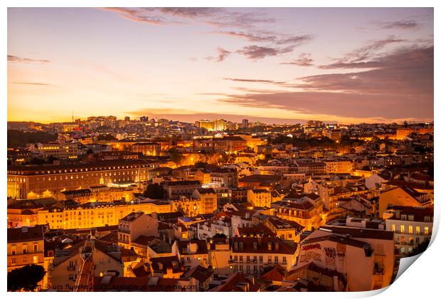 PORTUGAL LISBON CITY BAIXA Print by urs flueeler