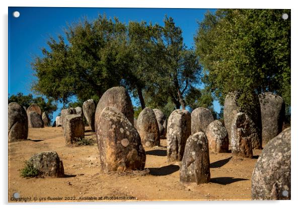 PORTUGAL ALENTEJO EVORA CROMLECH Acrylic by urs flueeler