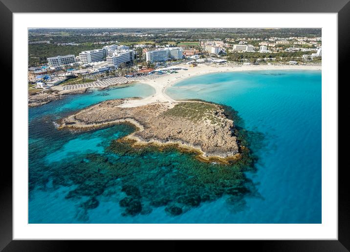 Nissi Beach Cyprus Framed Mounted Print by peter schickert