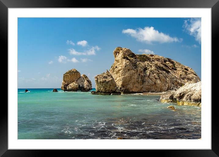 Aphrodite's Rock Framed Mounted Print by peter schickert